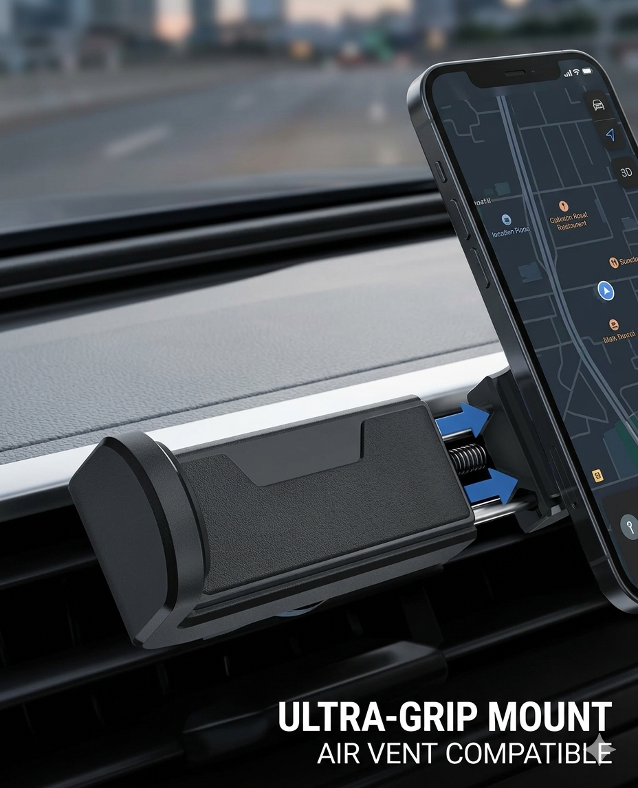 Universal air vent car phone mount